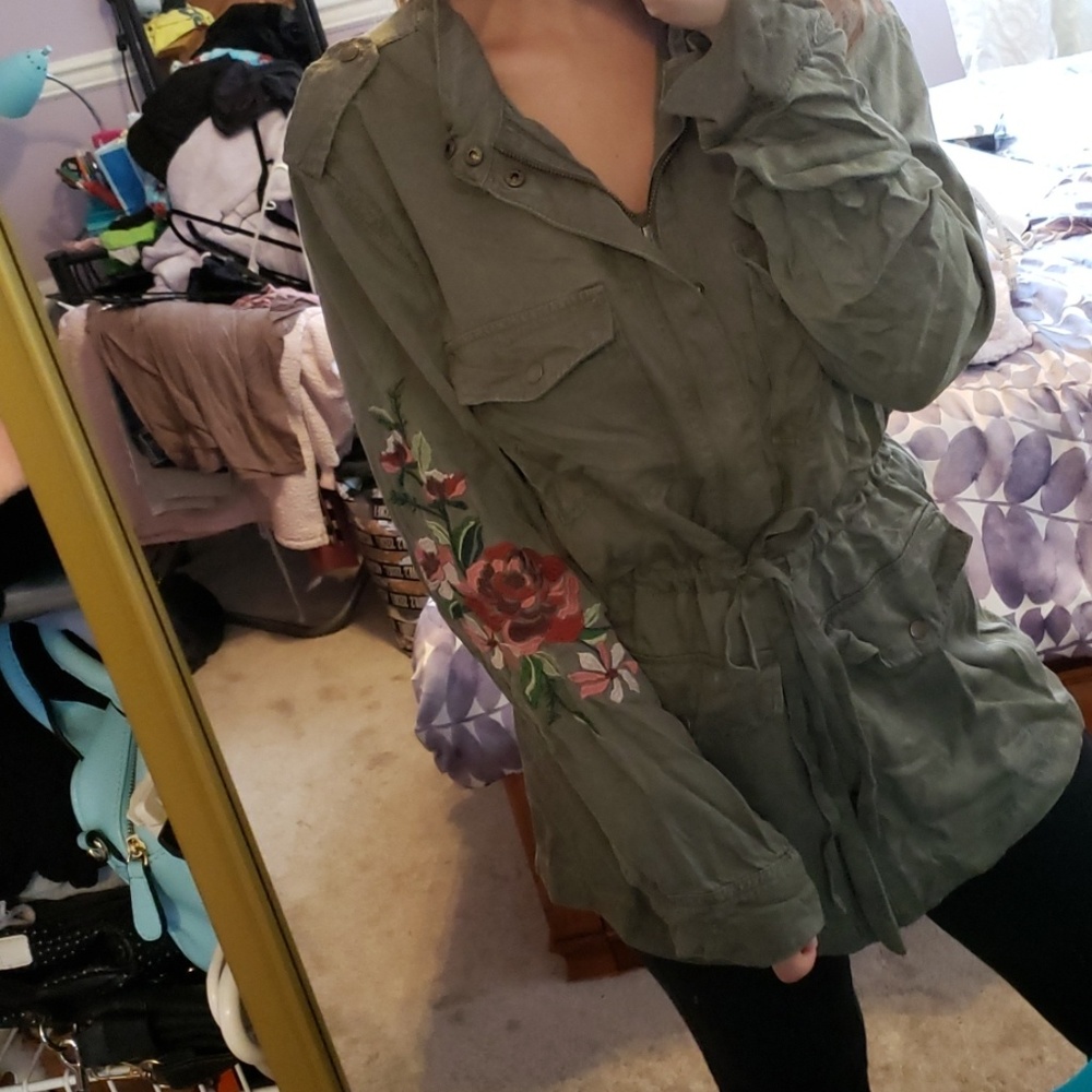 Olive green army jacket